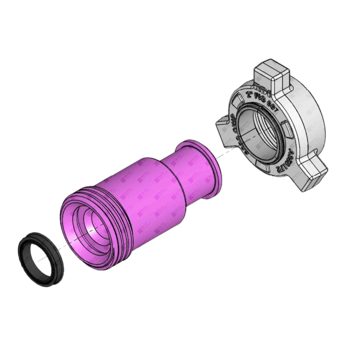 Crossover Union, 2" 1502 F x 2" 607 M, 6000 psi, Sour Service