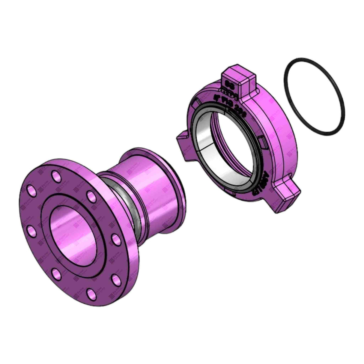 Flange Adapter, 4" 150# RF x 4" 206 M, BW DET, 285 psi, Sour Service