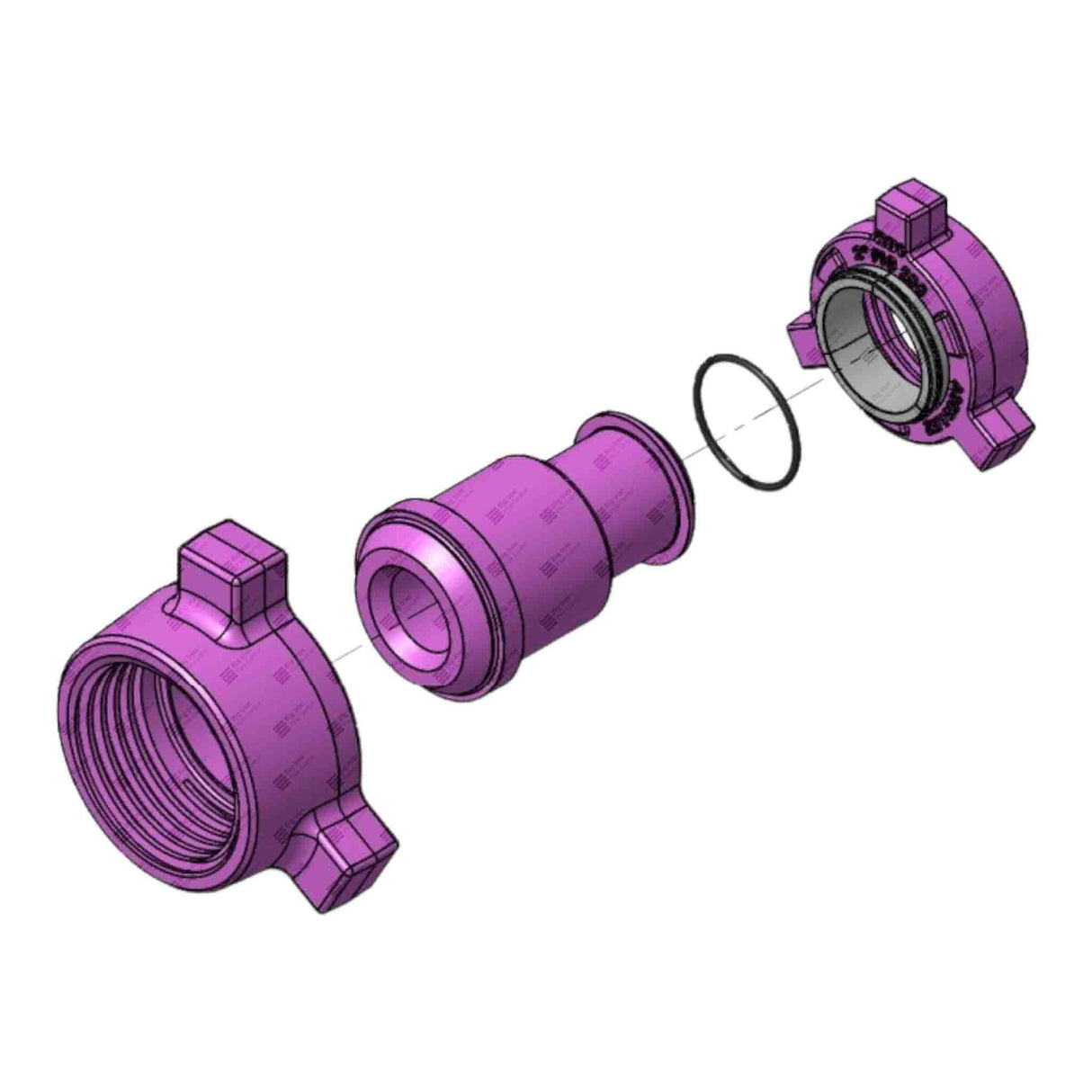 Crossover Union, 2" 1502 M x 2" 206 M, 2000 psi, Sour Service